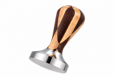 Three One Checkerboard Wooden Handle Tamper