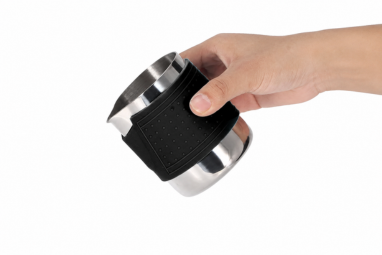 Three One SS Milk Pitcher with Black Silicon Sleeves