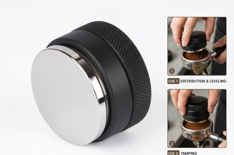 Three One  Palm Push Tamper with Flat Base