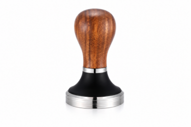 Three One SS Tamper with Wooden Handle 58MM