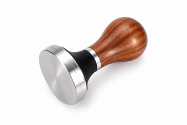 Three One SS Tamper with Wooden Handle 58MM