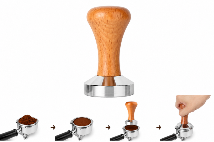 Three One Wooden Handle Tamper